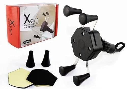 Good Quality X Grip 360 Degree Adjustable Universal Bike & Scooty Bike Mobile Holder (Black) Good Quality X Grip 360 Degree Adjustable Universal Bike & Scooty Bike Mobile Holder (Black)