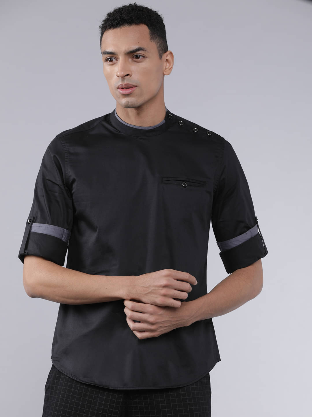 Highlander 100% Cotton Regular Fit Solids Full Sleeves Men's Casual Shirt - Black ( Pack of 1 ) Highlander 100% Cotton Regular Fit Solids Full Sleeves Men's Casual Shirt - Black ( Pack of 1 )