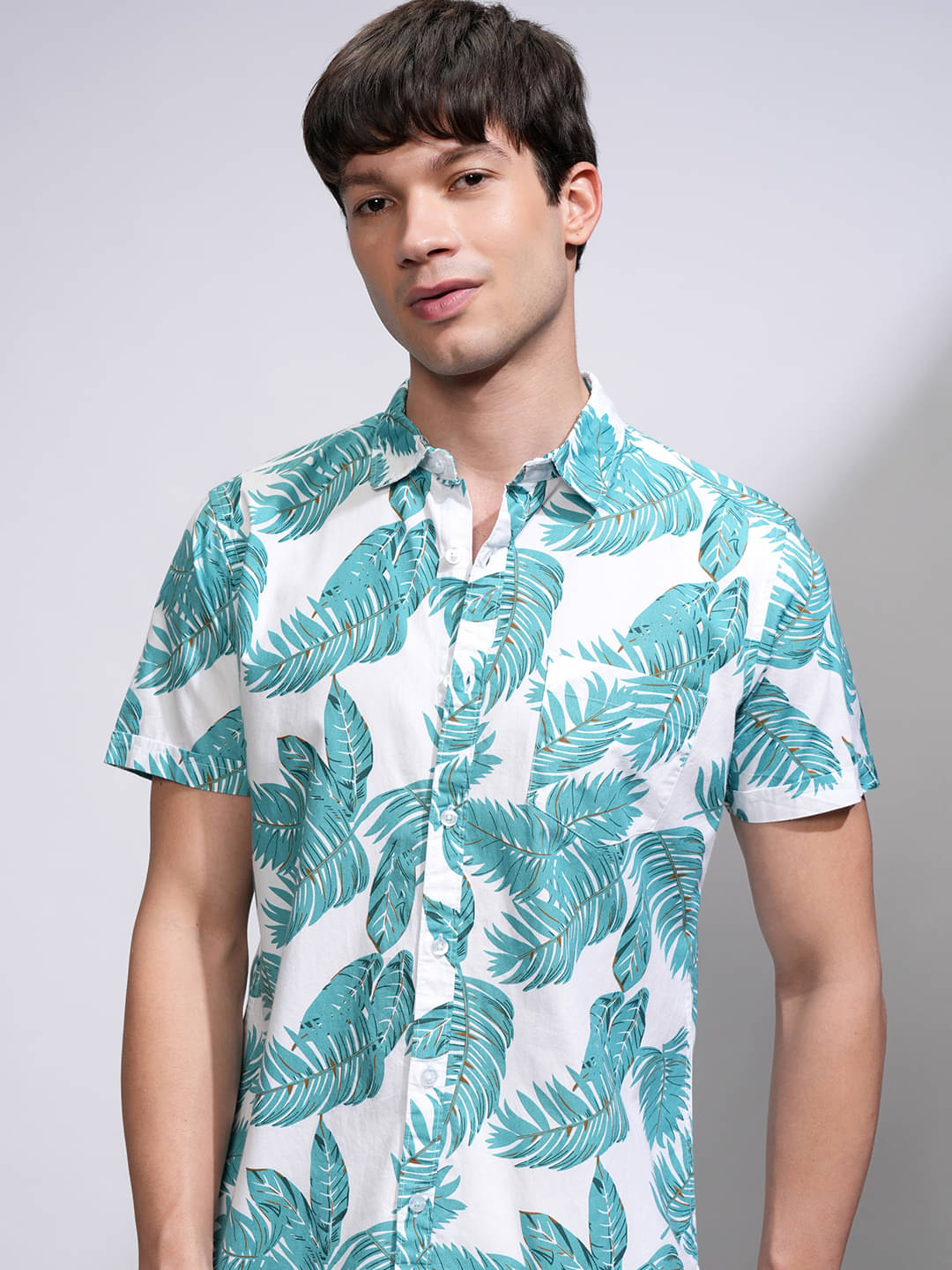     			Highlander 100% Cotton Slim Fit Printed Half Sleeves Men's Casual Shirt - Multicolor ( Pack of 1 )