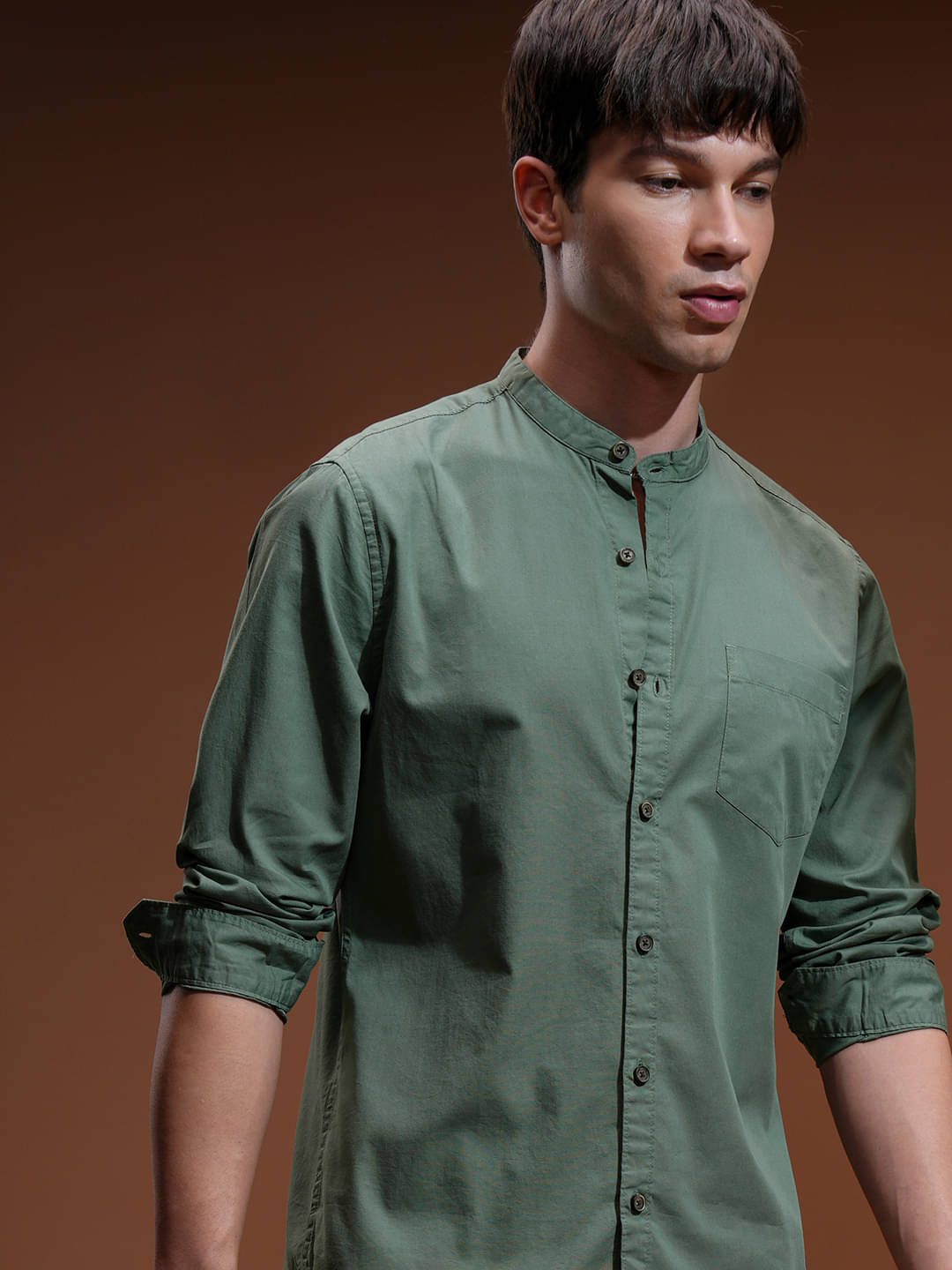     			Highlander 100% Cotton Slim Fit Solids Full Sleeves Men's Casual Shirt - Blue ( Pack of 1 )