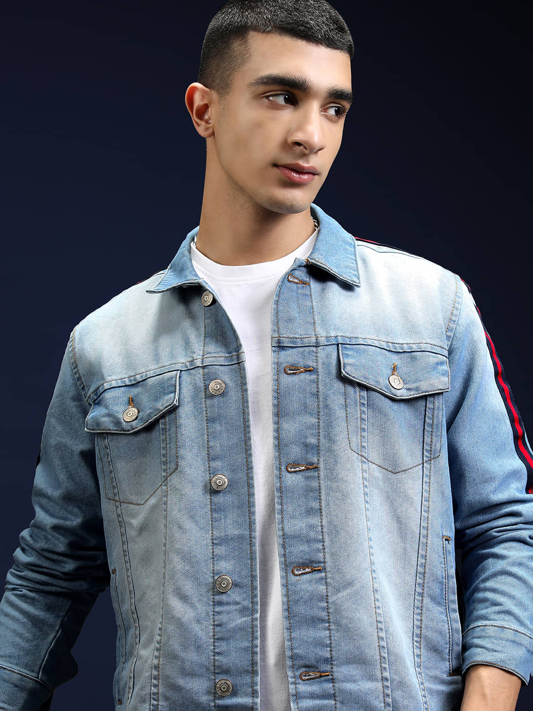 Highlander Cotton Men's Denim Jacket - Blue ( Pack of 1 ) Highlander Cotton Men's Denim Jacket - Blue ( Pack of 1 )