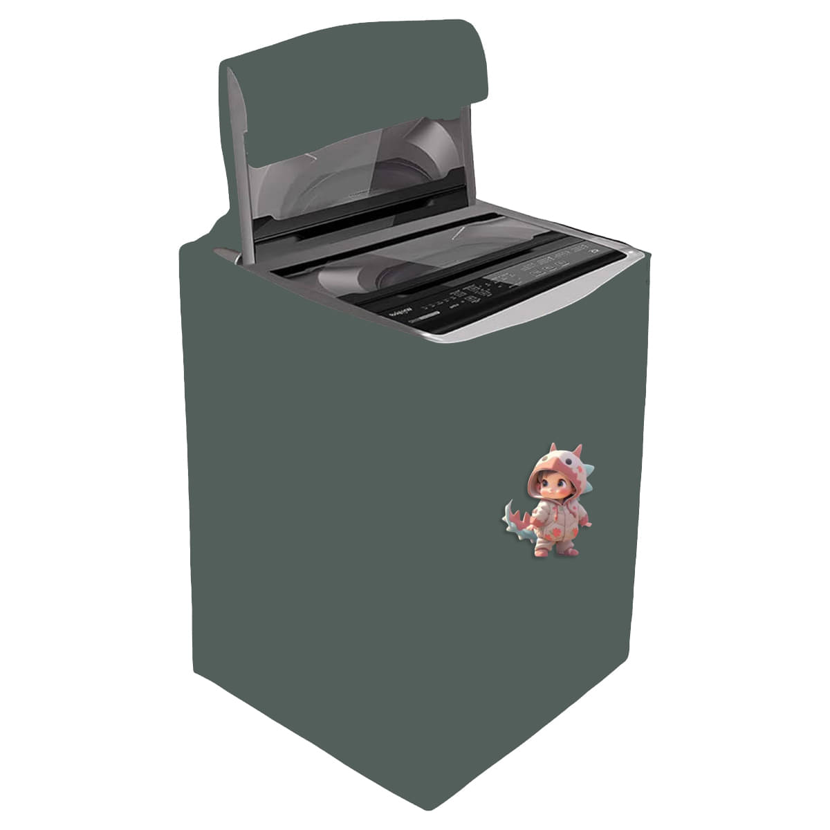 LEORBIX Fully Automatic Washing Machine Cover Compatiable For 6 kg,7 kg,8 kg,9 kg - Green LEORBIX Fully Automatic Washing Machine Cover Compatiable For 6 kg,7 kg,8 kg,9 kg - Green