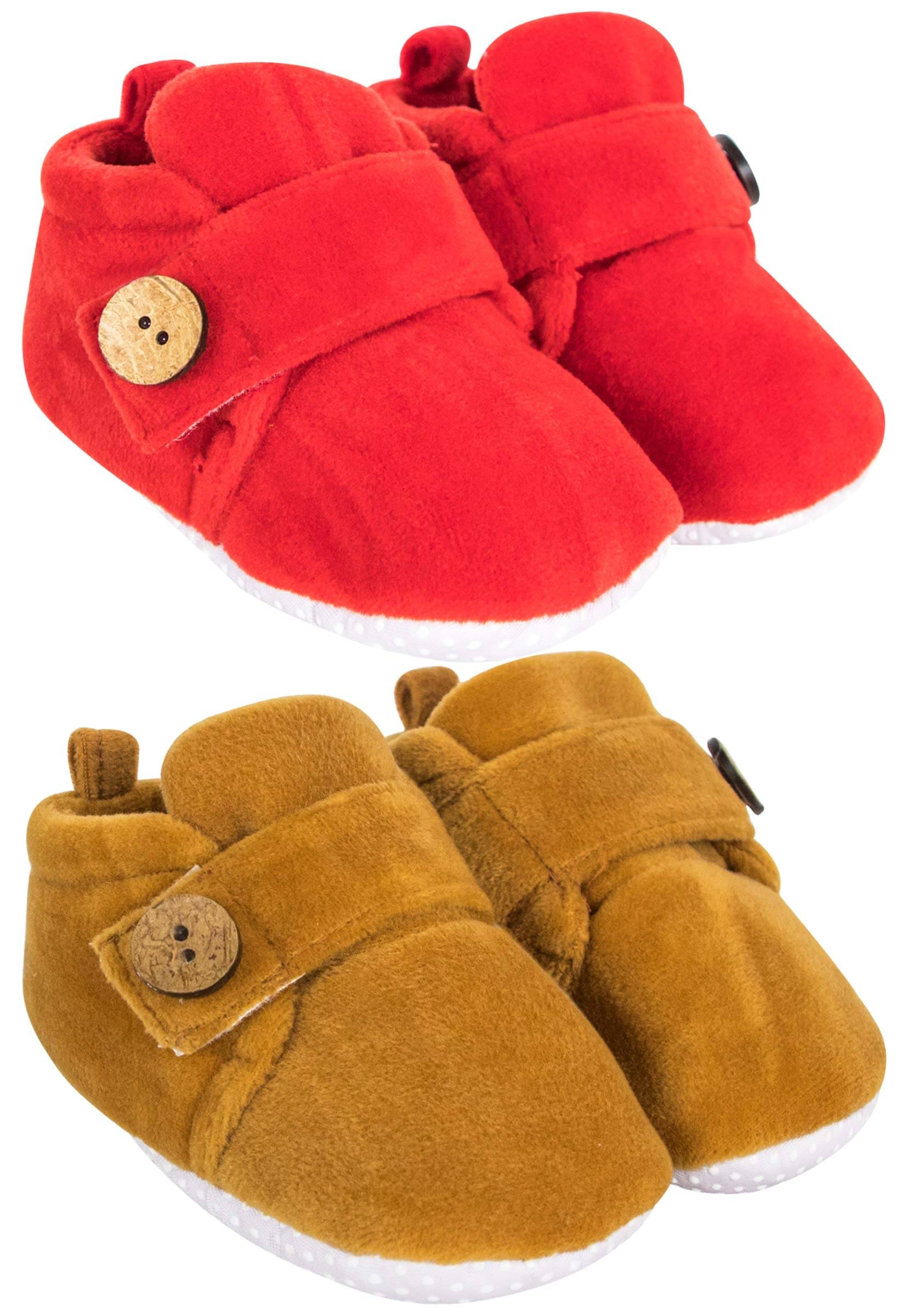     			Neska Moda - MultiColor Booties For Baby Boy & Baby Girl 6-12 Months ( Pack of 2 )