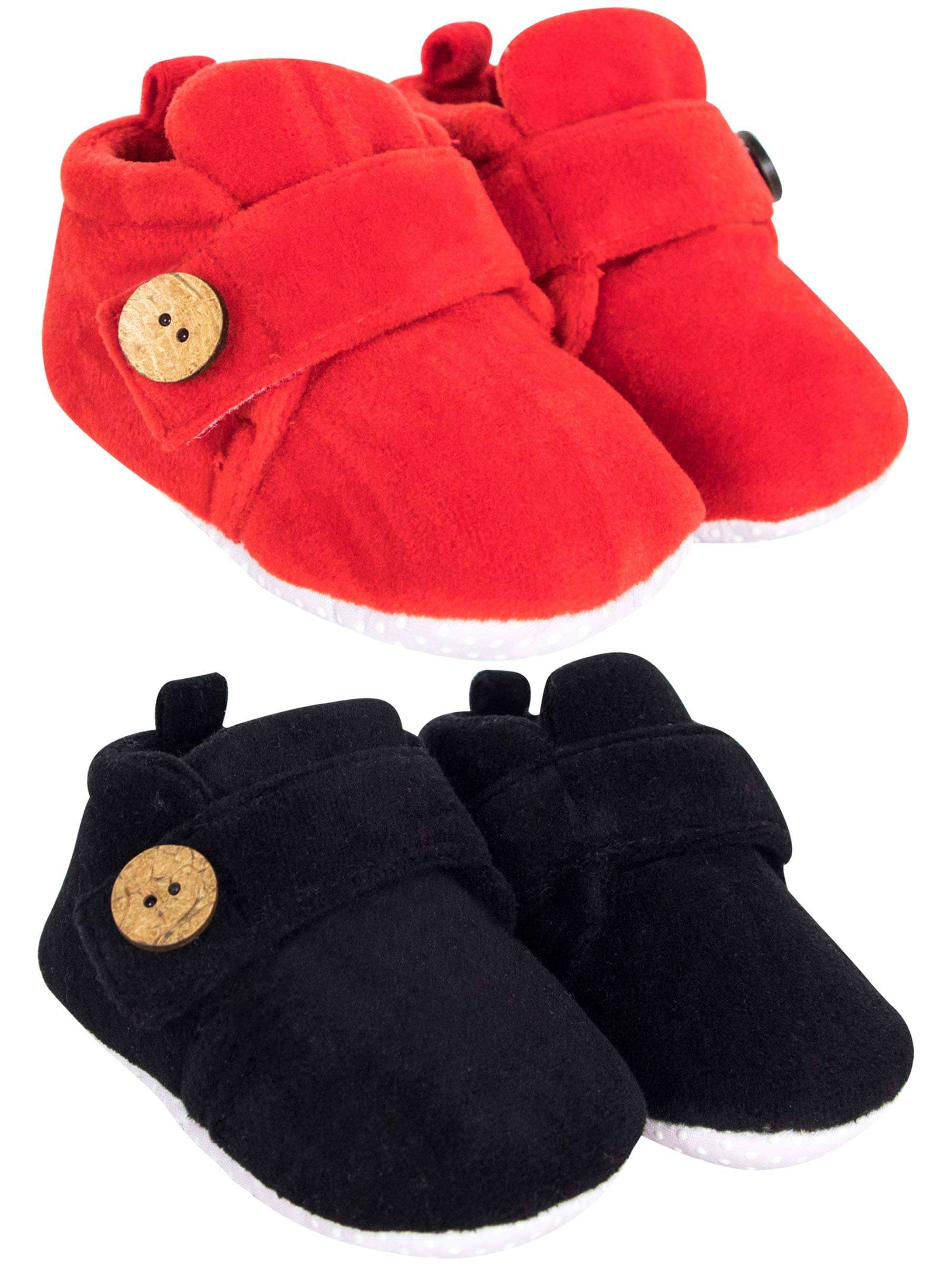     			Neska Moda - MultiColor Booties For Baby Boy & Baby Girl 6-12 Months ( Pack of 2 )