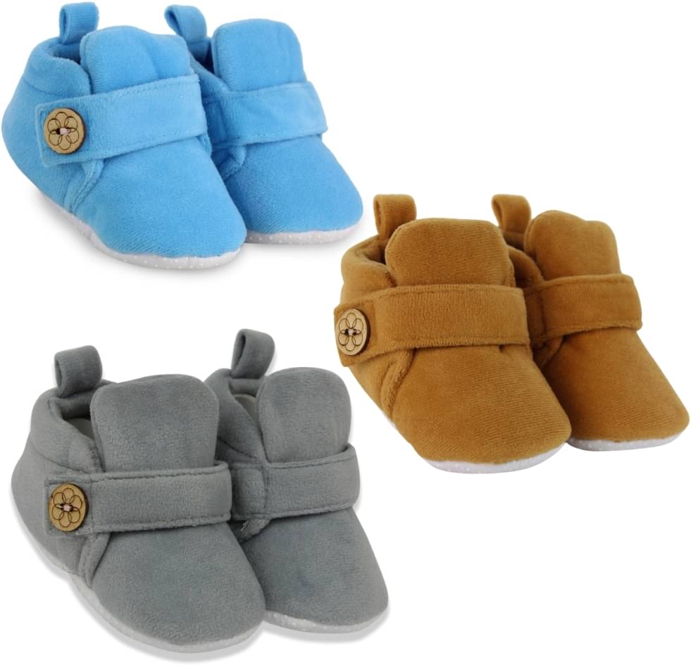     			Neska Moda - MultiColor Booties For Baby Boy & Baby Girl 6-12 Months ( Pack of 3 )