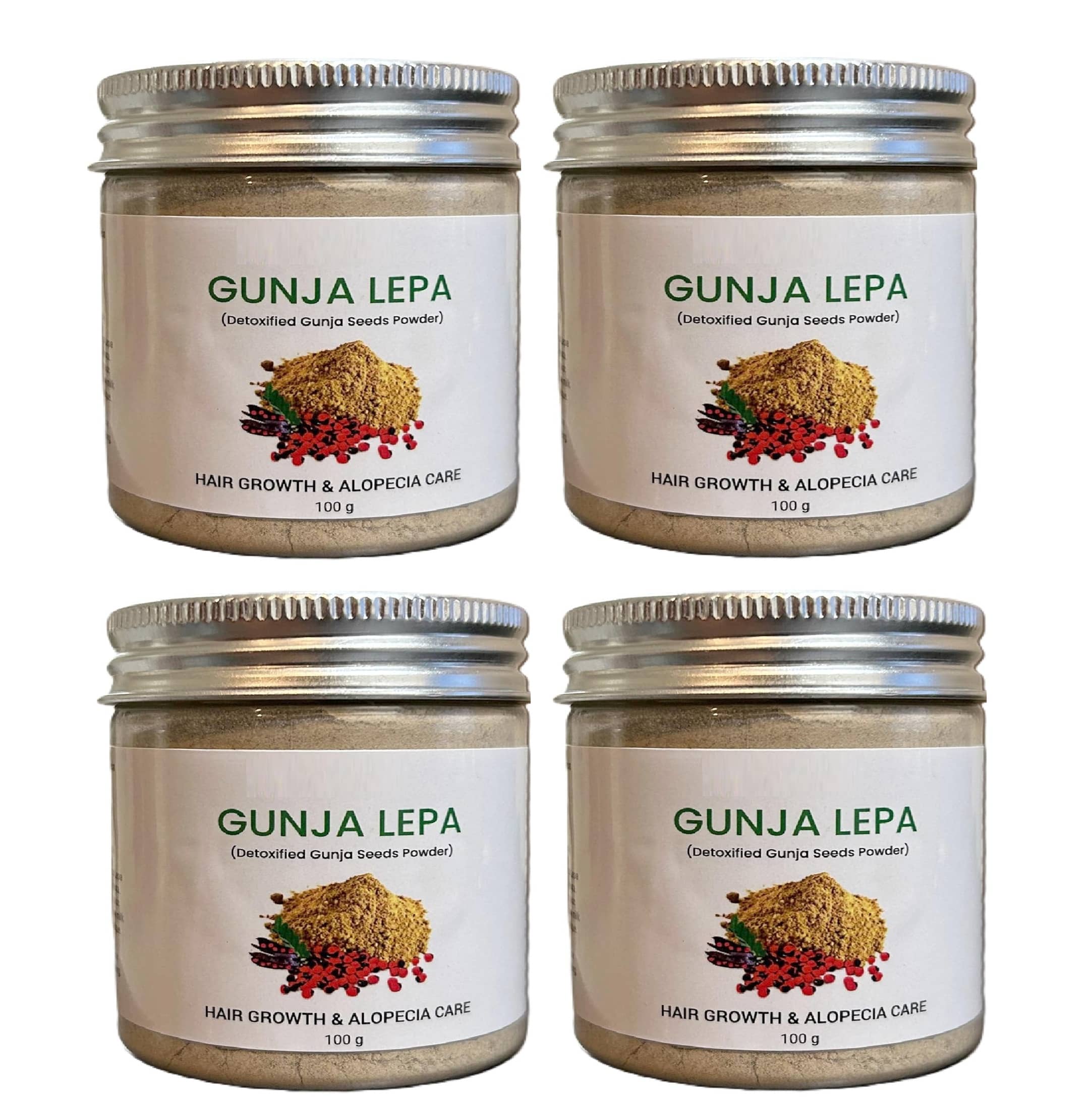 Oilanic Hair Growth Powder Gunja Lepa Powder 100 gm Pack of 4