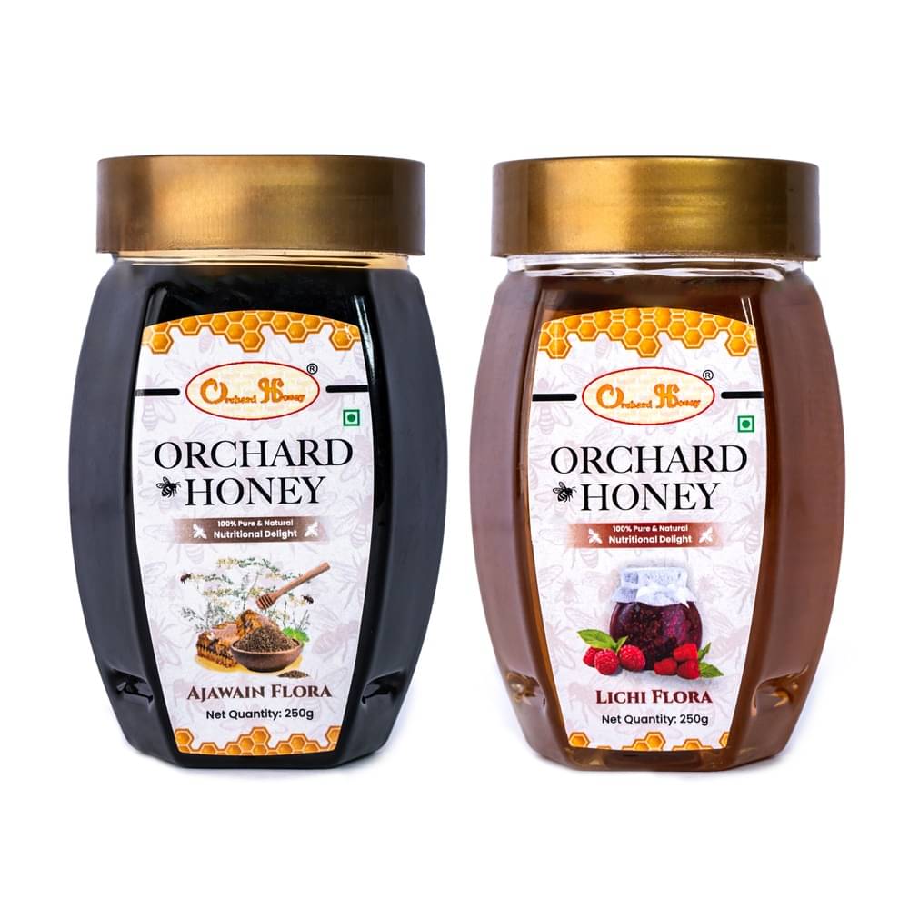     			Orchard Honey Forest Honey Ajwain+Litchi Flora 500 g Pack of 2