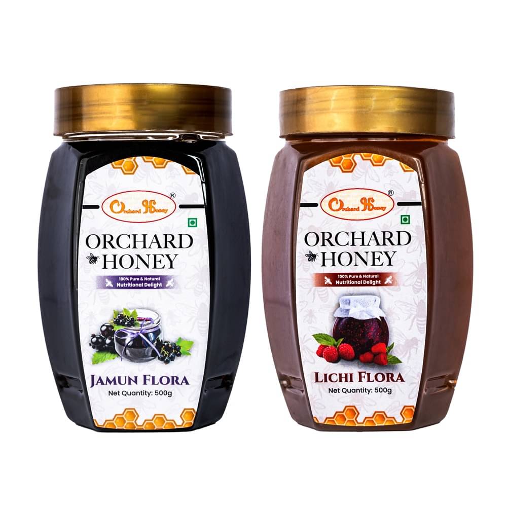     			Orchard Honey Forest Honey Jamun + Litchi Flora 1 kg Pack of 2