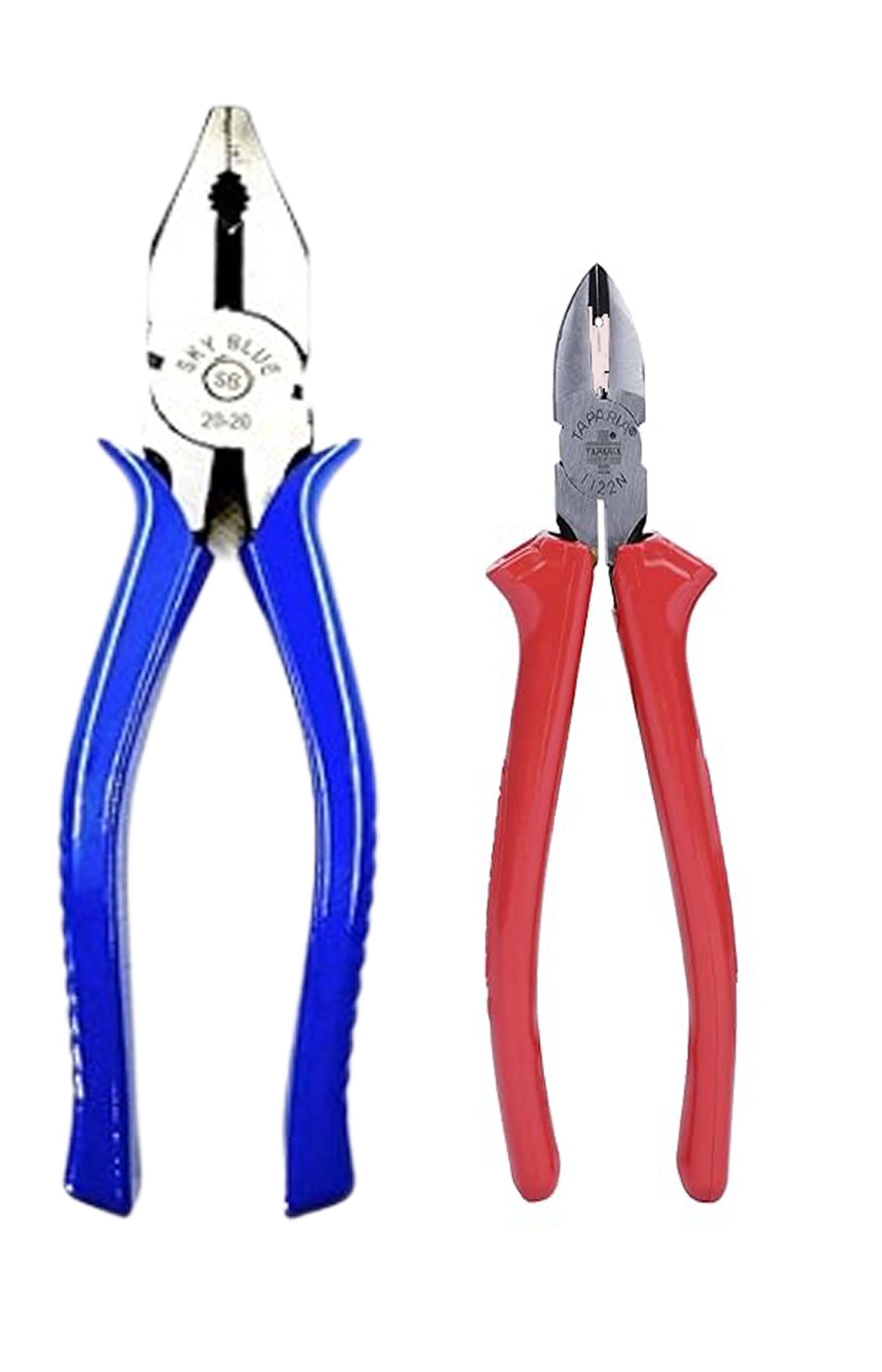     			Precision 2-Piece Pliers Set Combination & Side Cutter Pliers for Accurate Wire Cutting, Side Cutter Liemans Pliers, Diagonal Cutting Plier Designed for precisely cutting wires