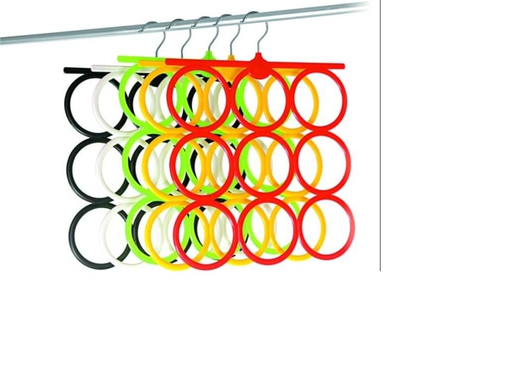 SNR 9 Rings Dupatta Hanger Also for Scarf, Tie, Belt, Tie Hanger, Scarf Hanger, Belt Hanger, Clothes Hanger (Colour May Very) 4 PCS SNR 9 Rings Dupatta Hanger Also for Scarf, Tie, Belt, Tie Hanger, Scarf Hanger, Belt Hanger, Clothes Hanger (Colour May Very) 4 PCS