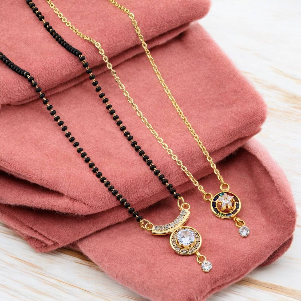 Seora Golden Mangalsutra ( Pack of 2 ) Seora Golden Mangalsutra ( Pack of 2 )