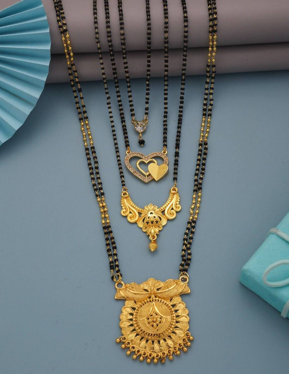 Seora Golden Mangalsutra ( Pack of 4 ) Seora Golden Mangalsutra ( Pack of 4 )