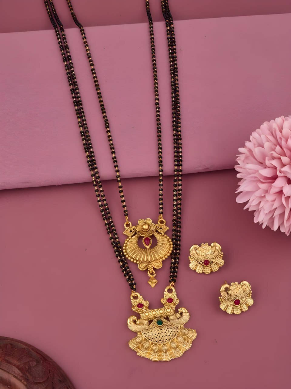     			Seora Golden Mangalsutra Set ( Pack of 2 )