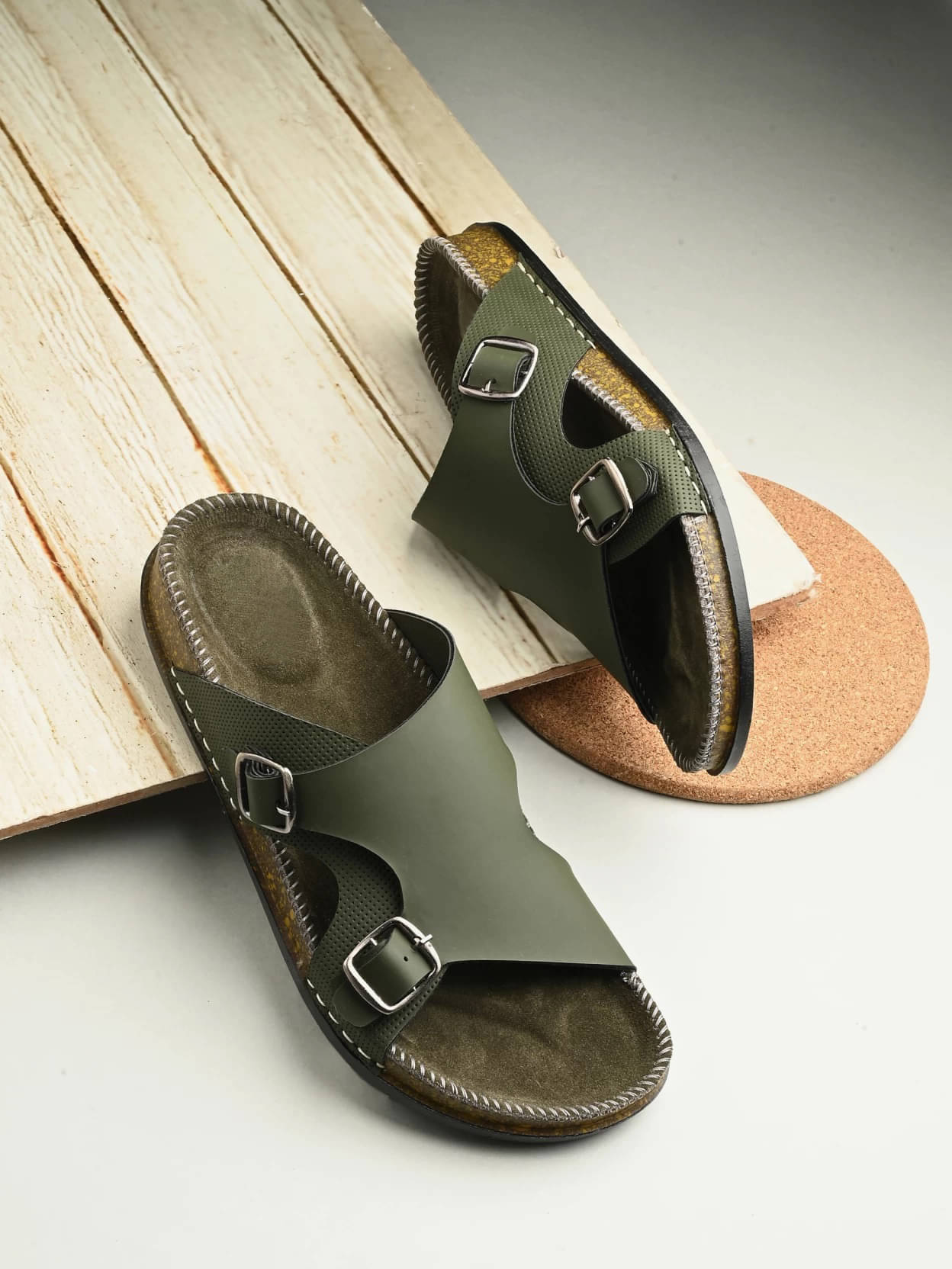     			TR Olive Men's Slide Flip Flop