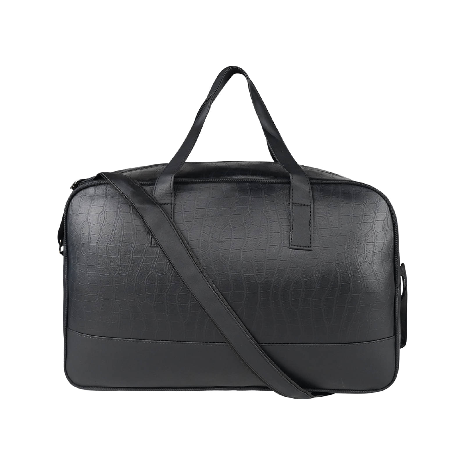     			mikebags 32 Ltrs Black PU Duffle Bag