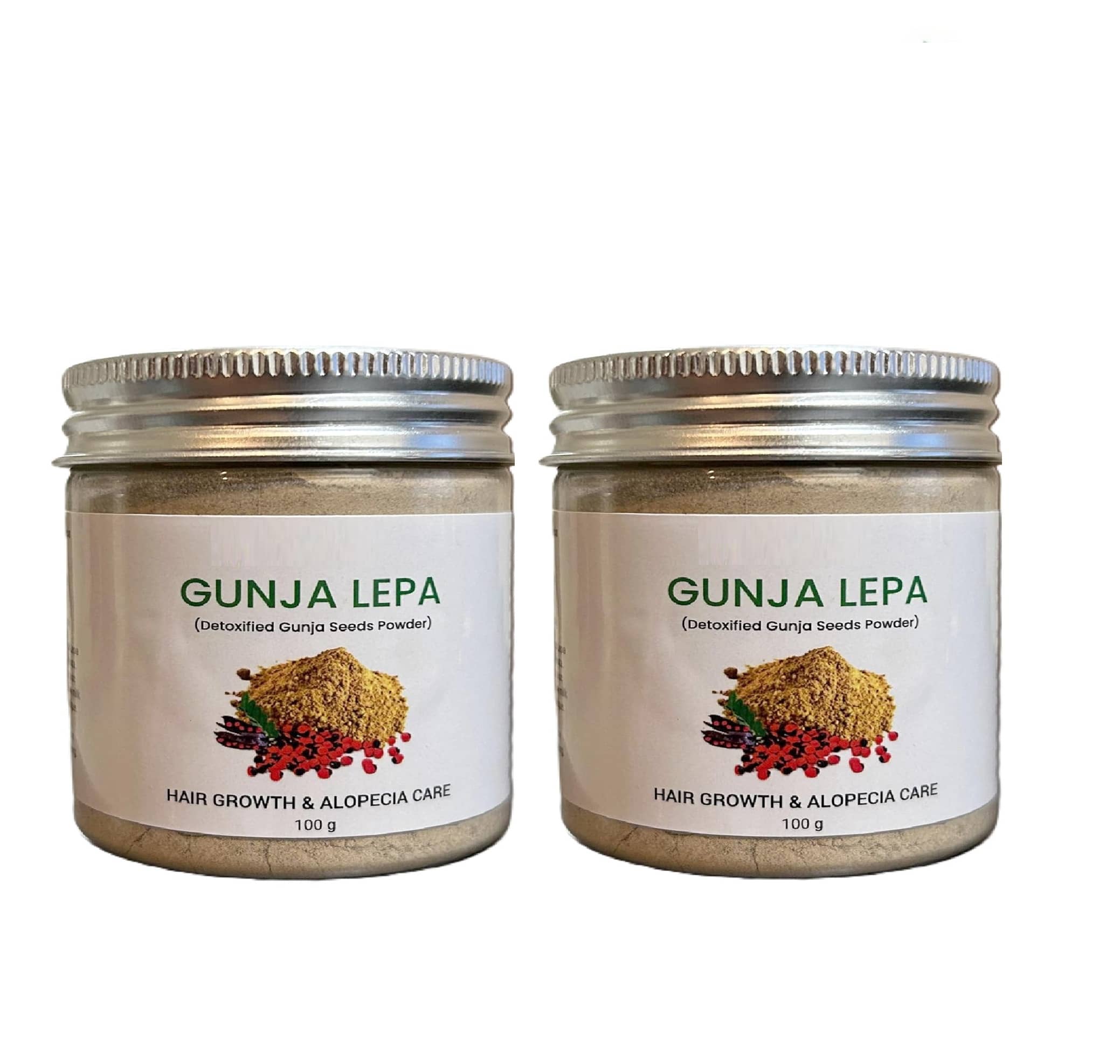 pink square Hair Growth Powder Gunja Lepa Powder 100 gm Pack of 2