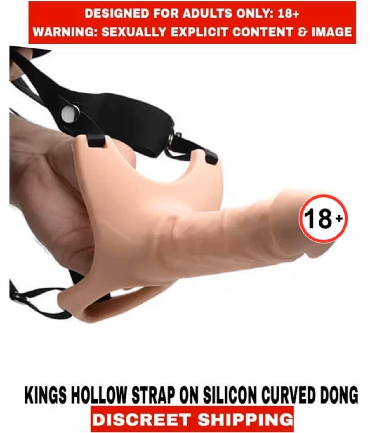     			Adult Sex Toys Dong L U X Y Hollow Super Silicone Strap-on For Men SILICONE Crove Belt