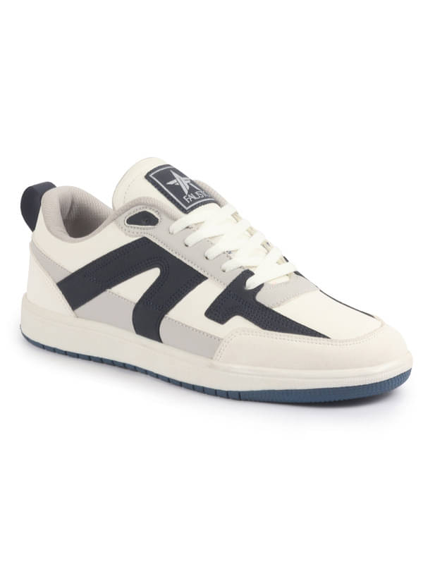     			Fausto FAUSTO Colorblocked Lace-Up Sneakers Casual Shoe  Navy Men's Sneakers