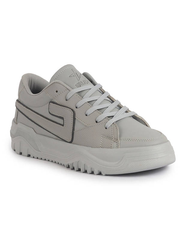     			Fausto FAUSTO Grey Low Top Chunky Lace-Up Sneaker Shoes Grey Men's Sneakers
