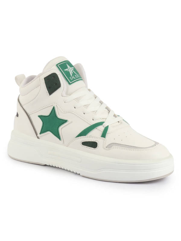     			Fausto FAUSTO High Top Breathable Lace Up Sneaker Shoes Green Men's Sneakers