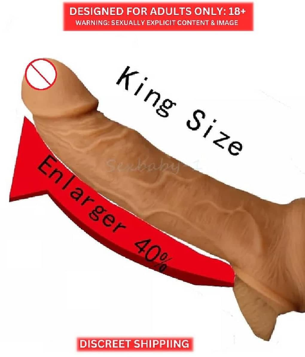 KAMAHOUSE 8.75 INCH CHOCOLATE 2 HOLE JUMBO EXTADER CONDOOM PENIS SLEEVE FOR MEN