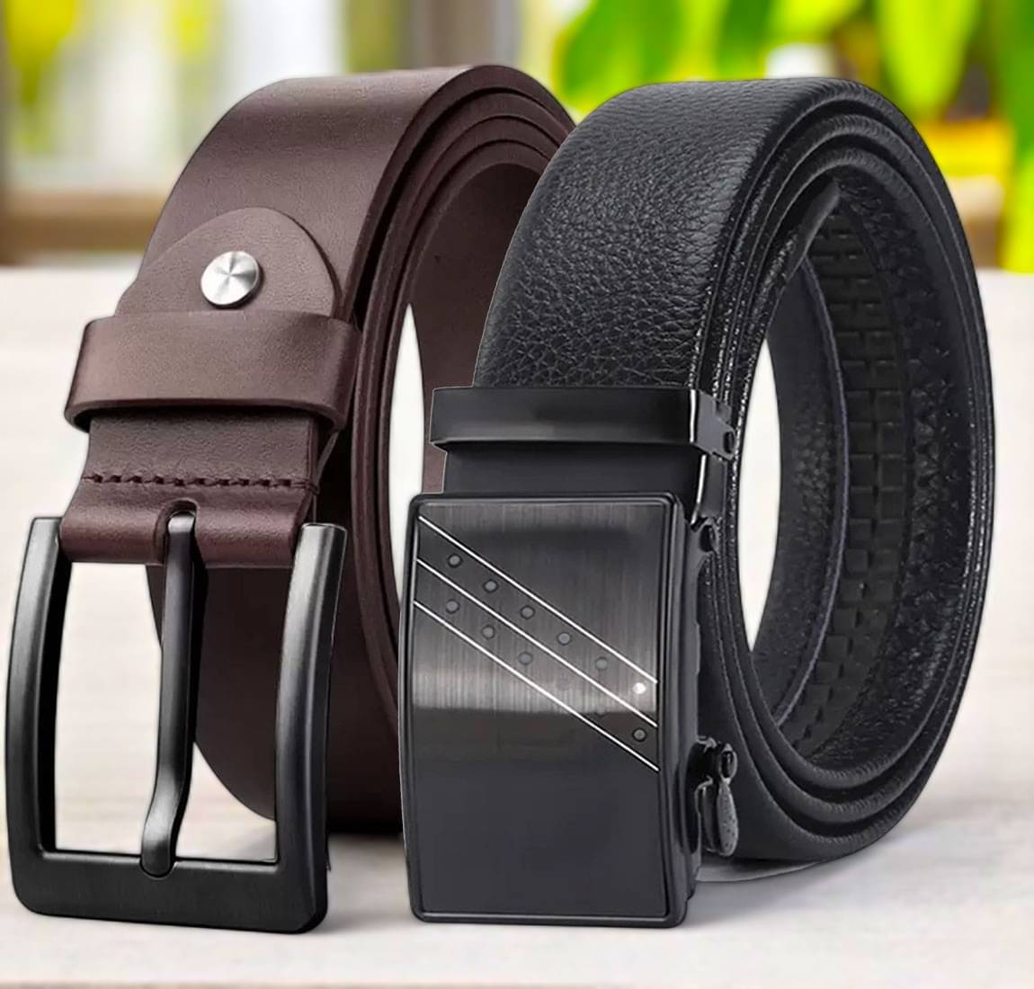 Loopa - Multi Leather Men's Formal Belt ( Pack of 2 )     			Loopa - Multi Leather Men's Formal Belt ( Pack of 2 )