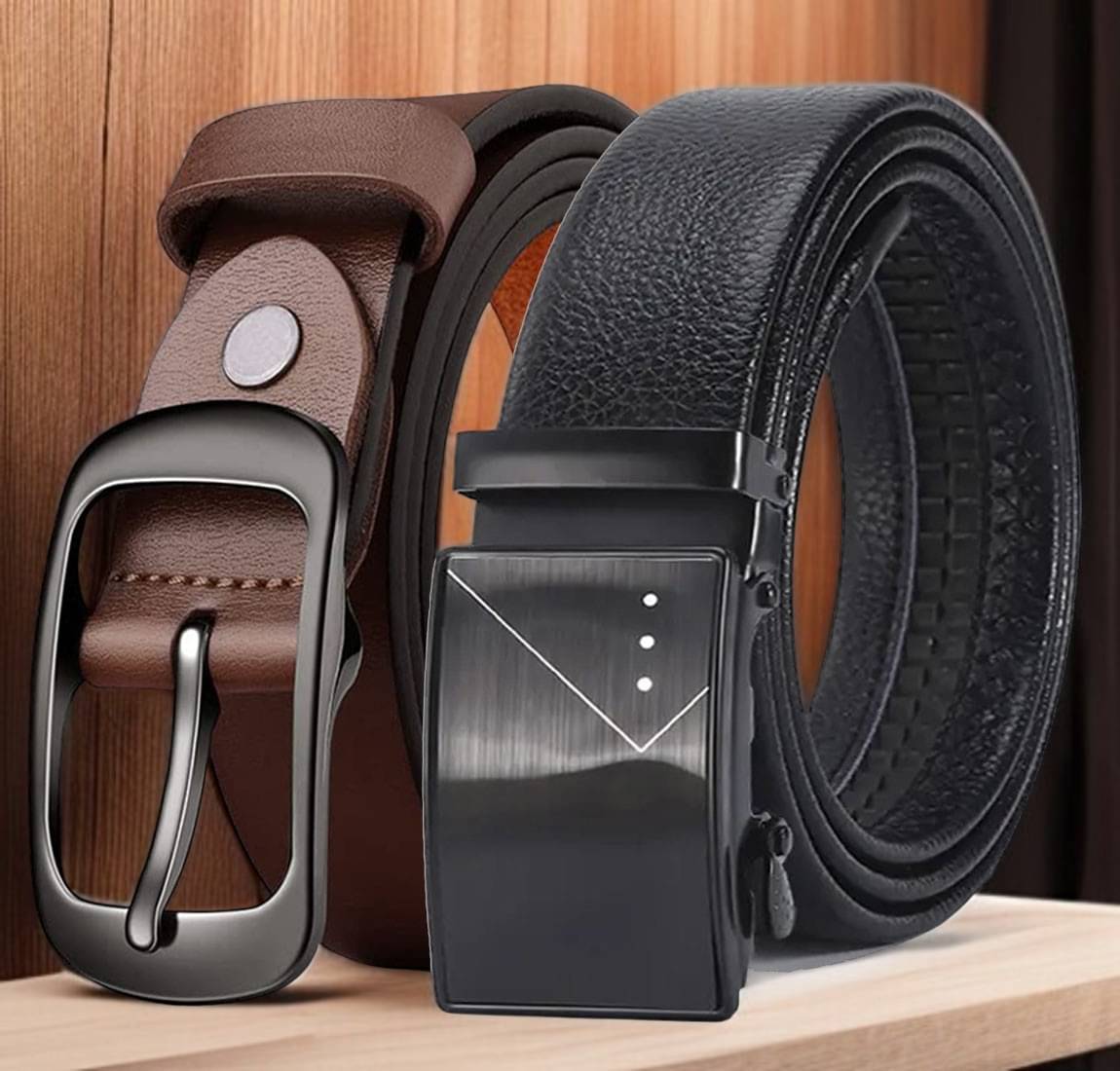Loopa - Multi Leather Men's Formal Belt ( Pack of 2 )     			Loopa - Multi Leather Men's Formal Belt ( Pack of 2 )