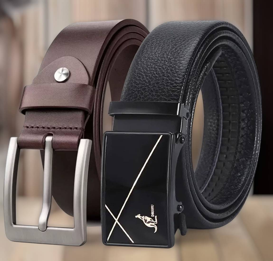 Loopa - Multi Leather Men's Formal Belt ( Pack of 2 )     			Loopa - Multi Leather Men's Formal Belt ( Pack of 2 )
