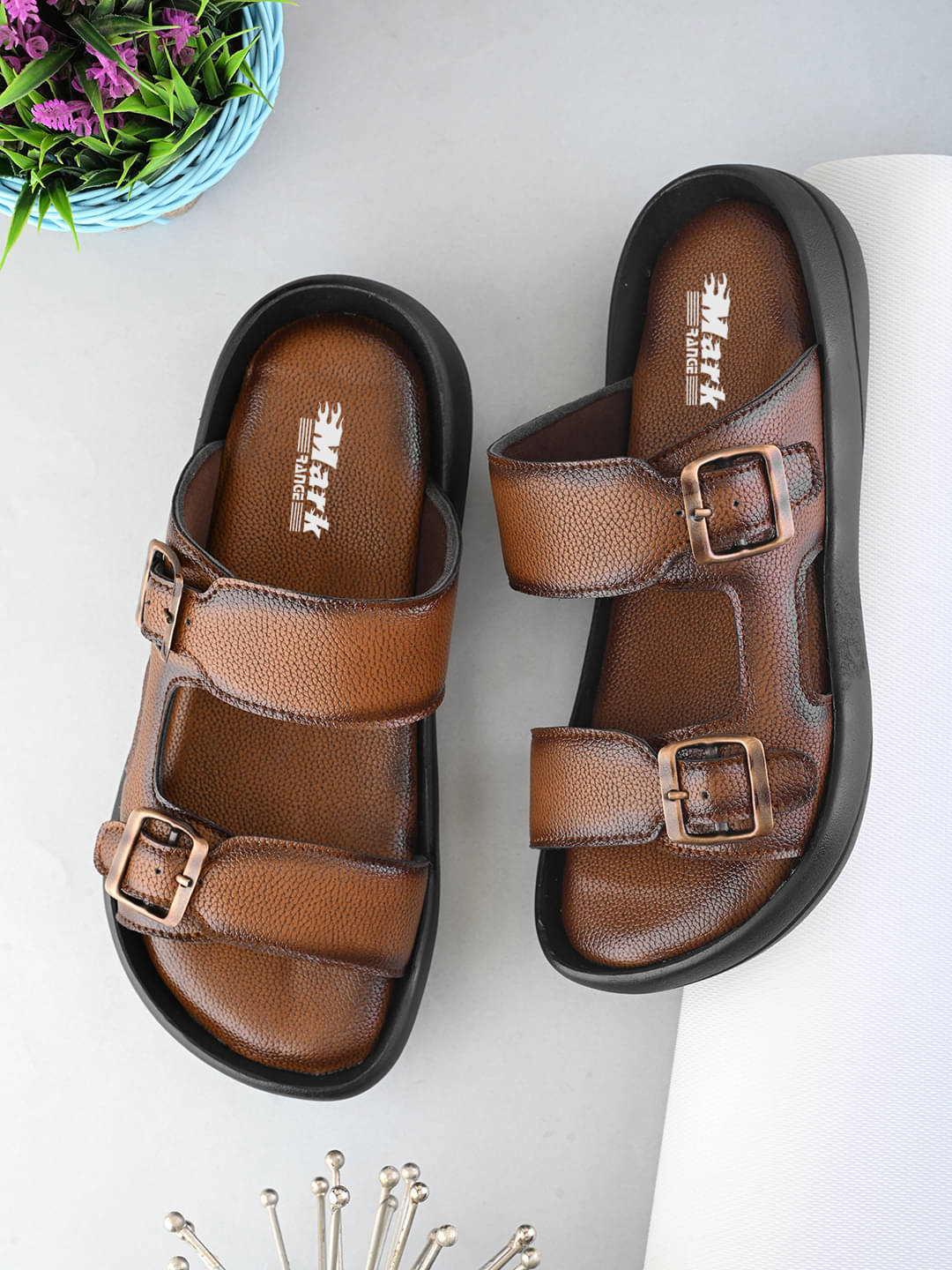     			MARKRANGE - Tan Men's Sandals