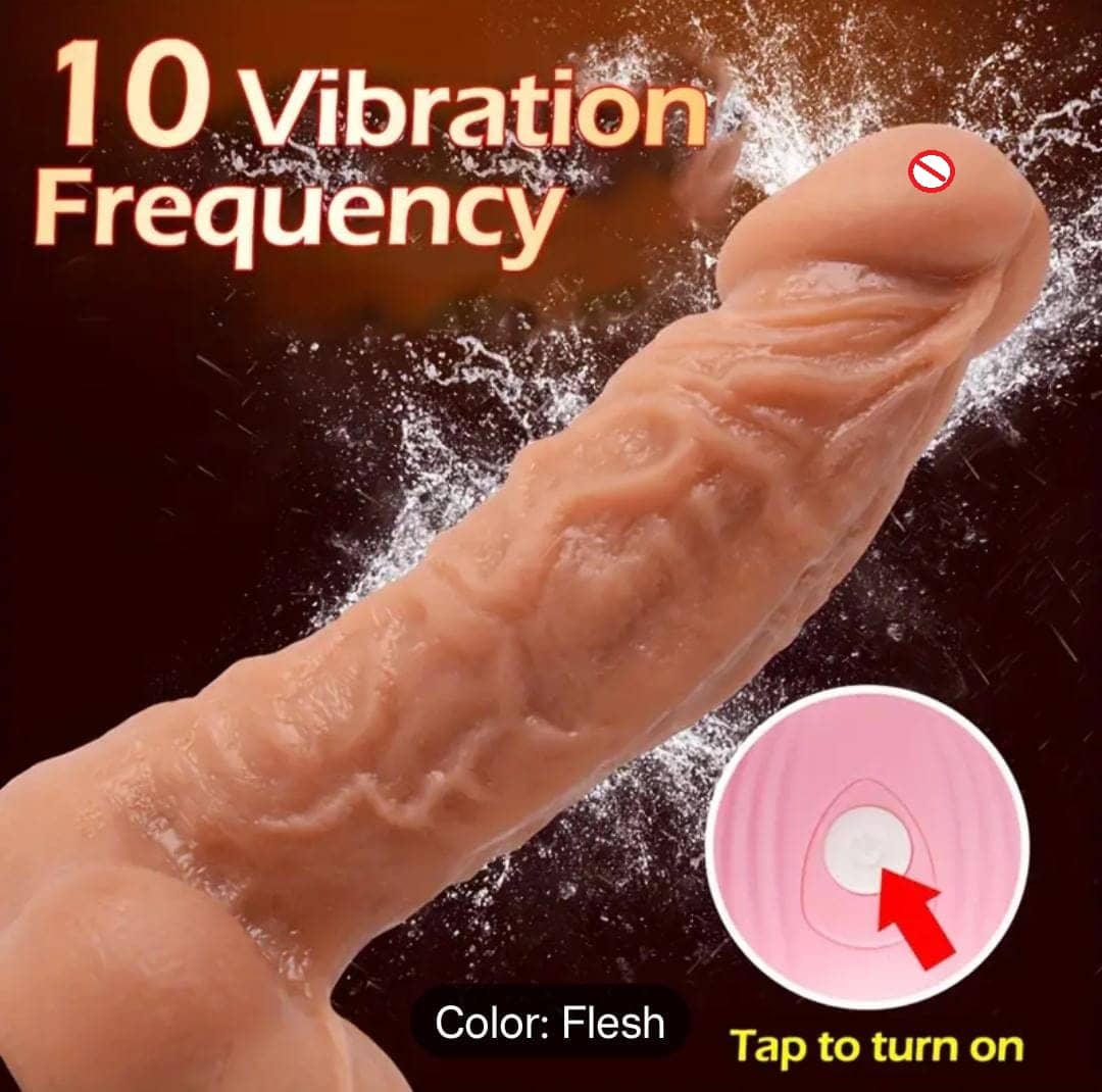 NAUGHTY TOY PRESENT 7 FREQUENCY VIBRATION 7 INCH SUCTION DILDO FOR WOMEN BY NAUGHTY WORLD