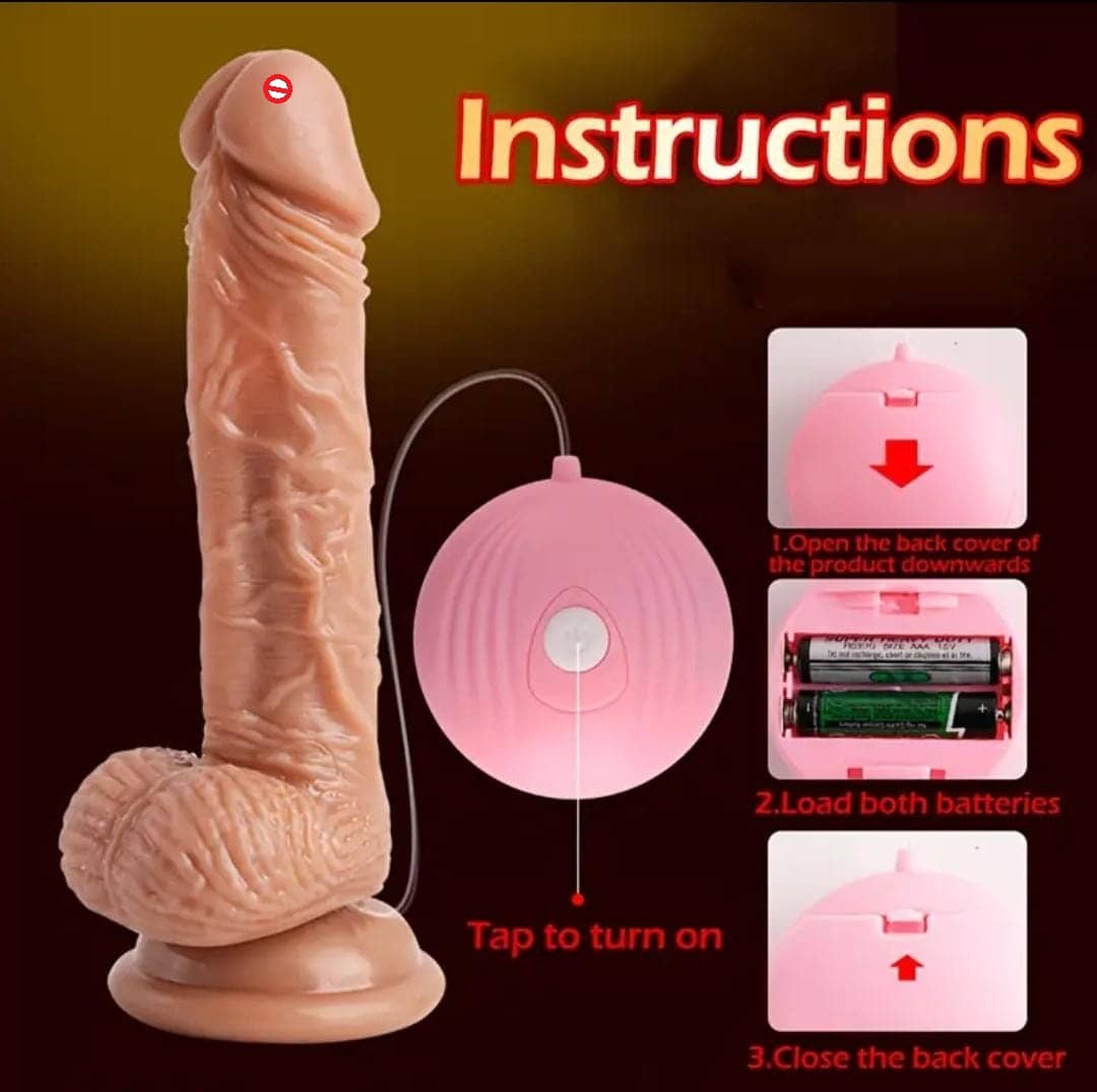 NAUGHTY TOY PRESENT 7 FREQUENCY VIBRATION 7 INCH SUCTION DILDO FOR WOMEN BY NAUGHTY WORLD