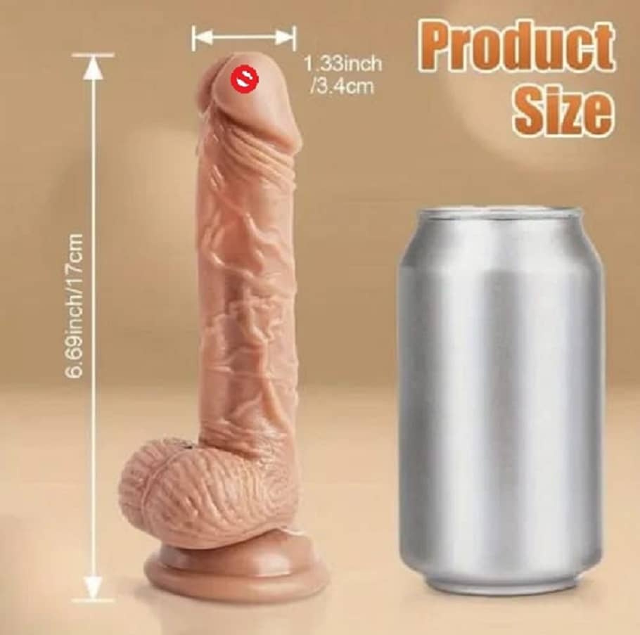 NAUGHTY TOY PRESENT 7 INCH SUCTION DILDO WITH 7 FREQUENCY VIBRATION  FOR WOMEN BY NAUGHTY WORLD