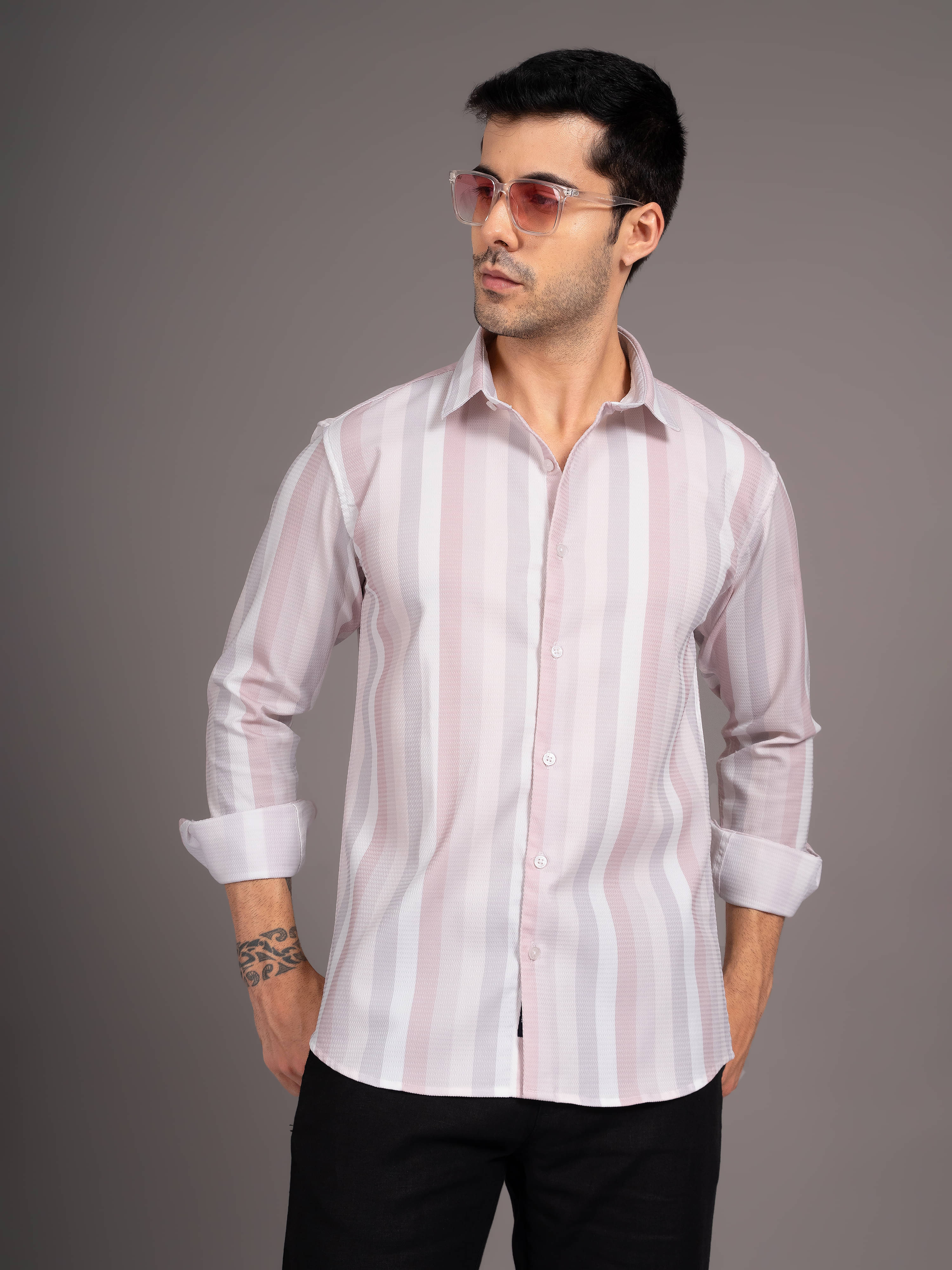 Paul Street Linen Slim Fit Striped Full Sleeves Men's Casual Shirt - Beige ( Pack of 1 )     			Paul Street Linen Slim Fit Striped Full Sleeves Men's Casual Shirt - Beige ( Pack of 1 )