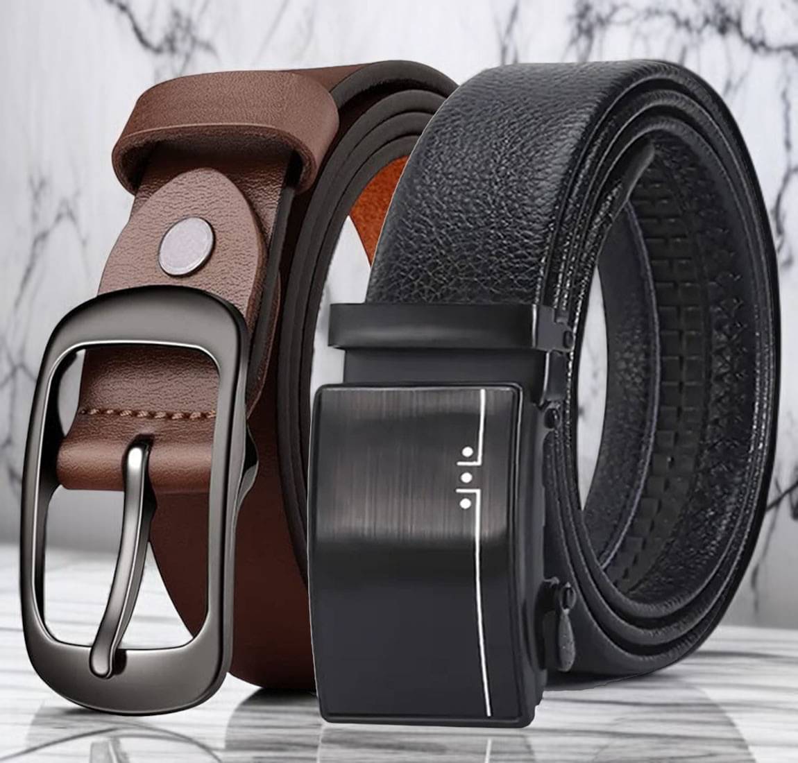 SUNSHOPPING - Multi Leather Men's Formal Belt ( Pack of 2 )     			SUNSHOPPING - Multi Leather Men's Formal Belt ( Pack of 2 )