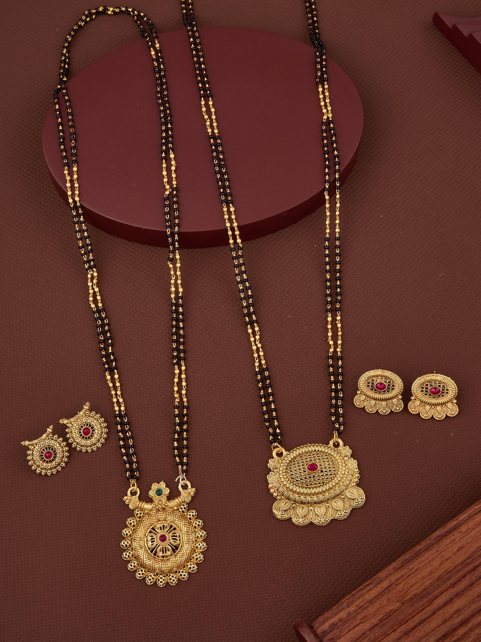     			Seora Golden Mangalsutra Set ( Pack of 2 )