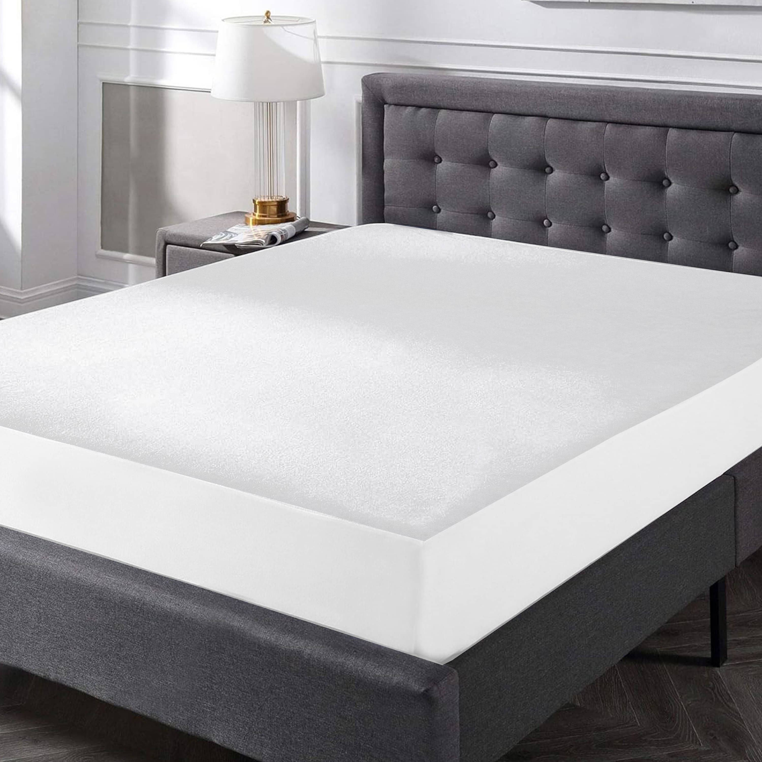 The Sleep Protectors White Polyester Mattress Cover The Sleep Protectors White Polyester Mattress Cover