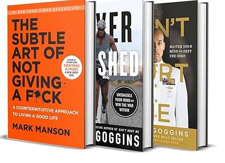     			The Subtle Art of Not Giving a F*ck + Can't Hurt Me + Never Finished | 3-Book Motivational Set