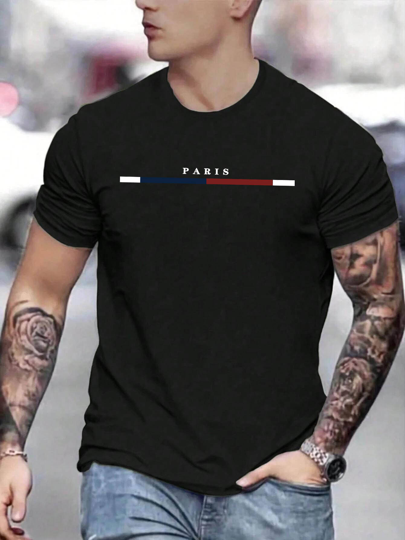     			WILD ELEPHANT Men Polyester Regular Fit Printed T-Shirt ( Black )