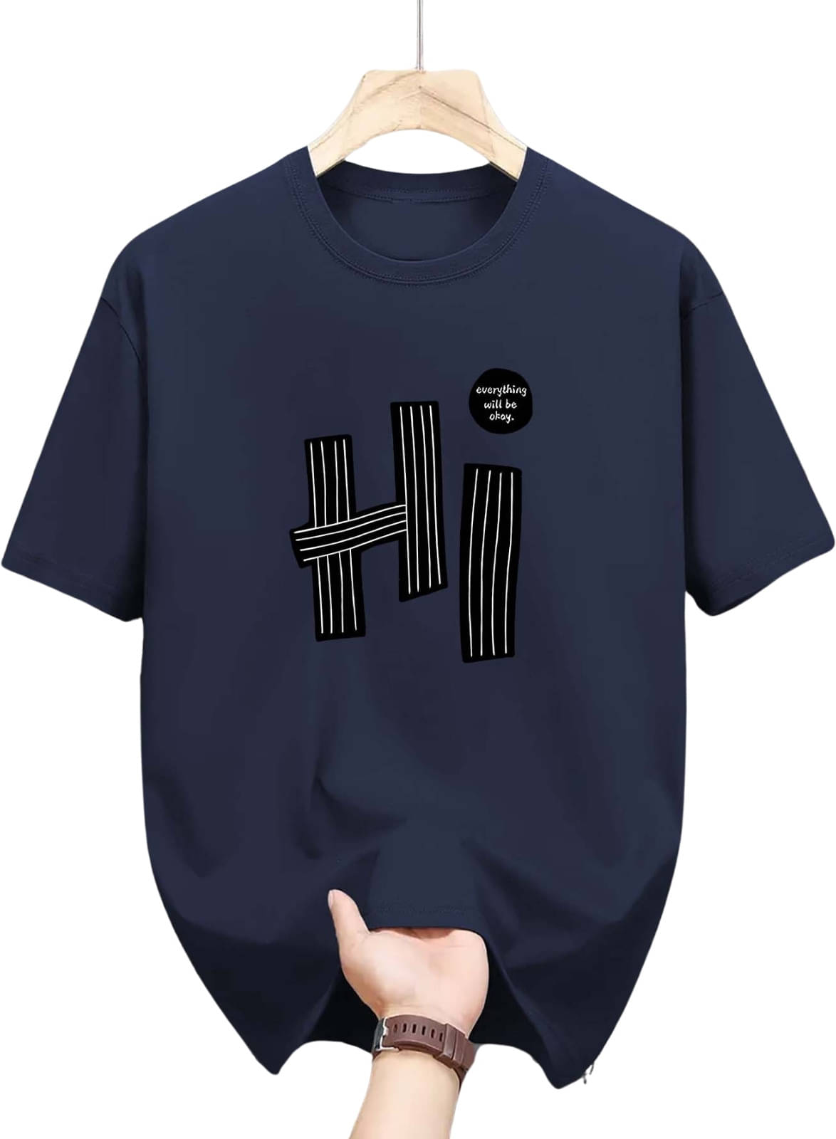 WILD ELEPHANT Men Polyester Regular Fit Printed T-Shirt ( Navy Blue ) WILD ELEPHANT Men Polyester Regular Fit Printed T-Shirt ( Navy Blue )