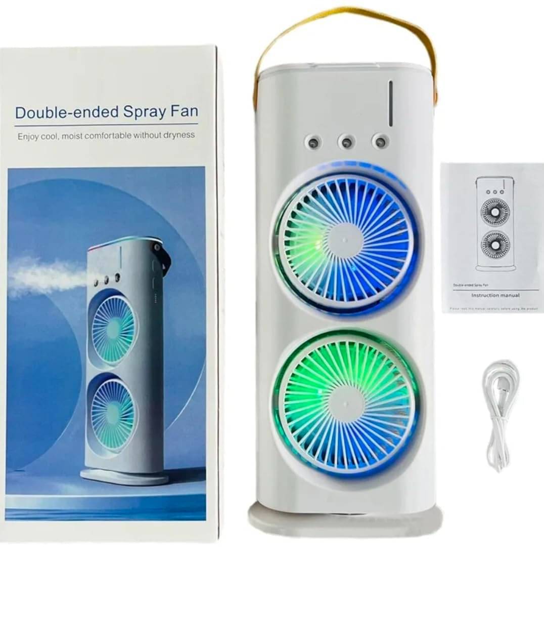 AVYA Portable Humidifying Air Cooler With Lamp || Portable Misting Fan For Desk,Table,office,Home (Pack Of 1) (Double Ended Spray Fan) AVYA Portable Humidifying Air Cooler With Lamp || Portable Misting Fan For Desk,Table,office,Home (Pack Of 1) (Double Ended Spray Fan)