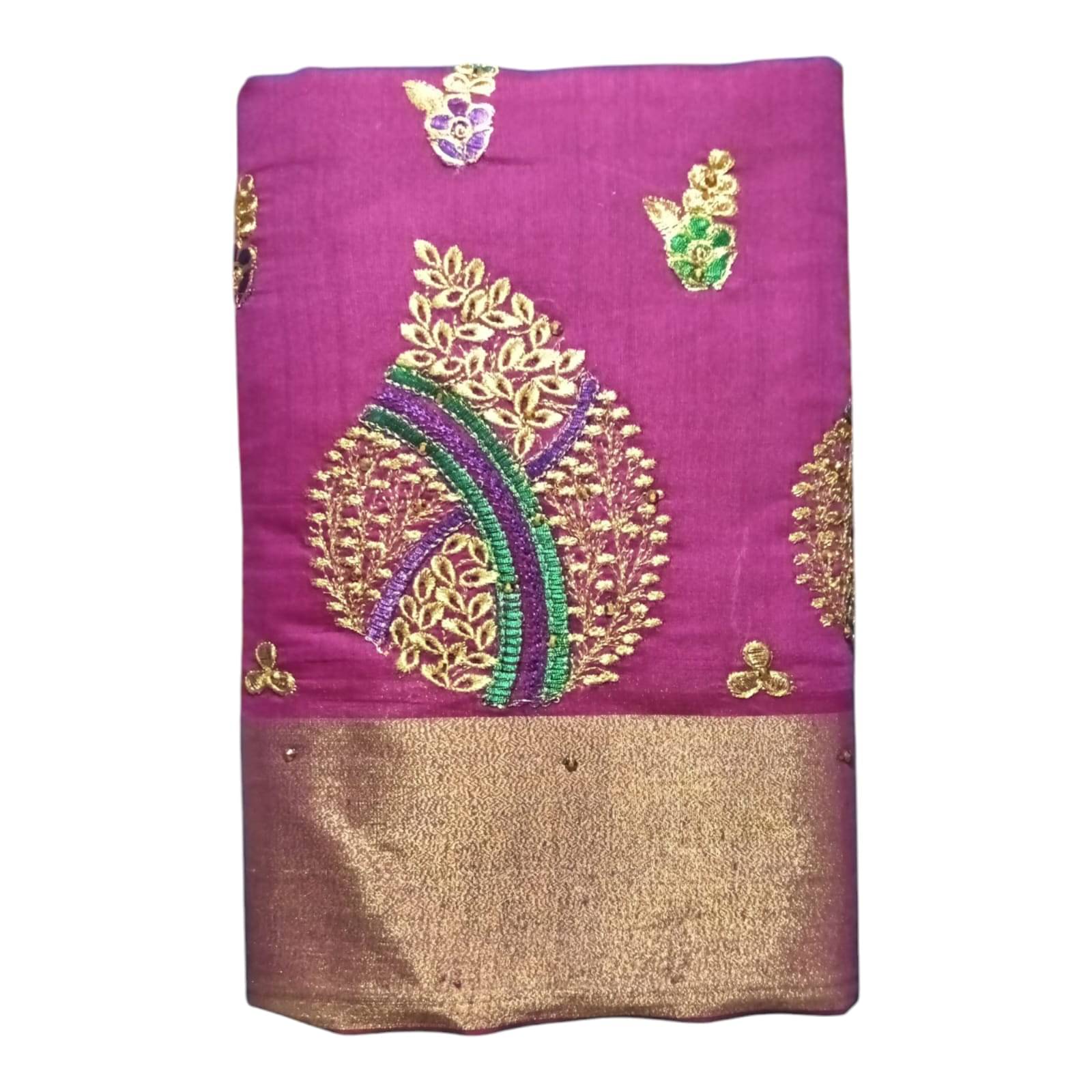     			Anaya Saree Cotton Silk Embroidered Saree With Unstitched Blouse Piece ( Multicolor )