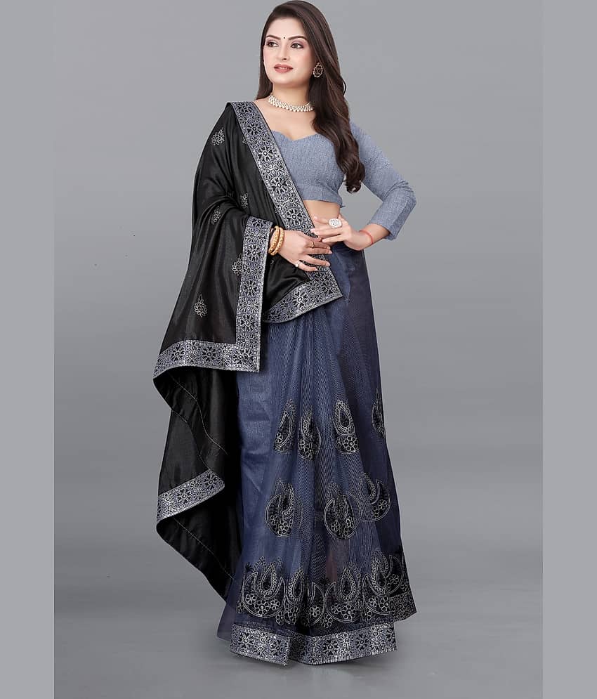 Apnisha Silk Blend Embroidered Saree With Unstitched Blouse Piece ( Pink ) - Sarees | Buy online on ZillyBuy
