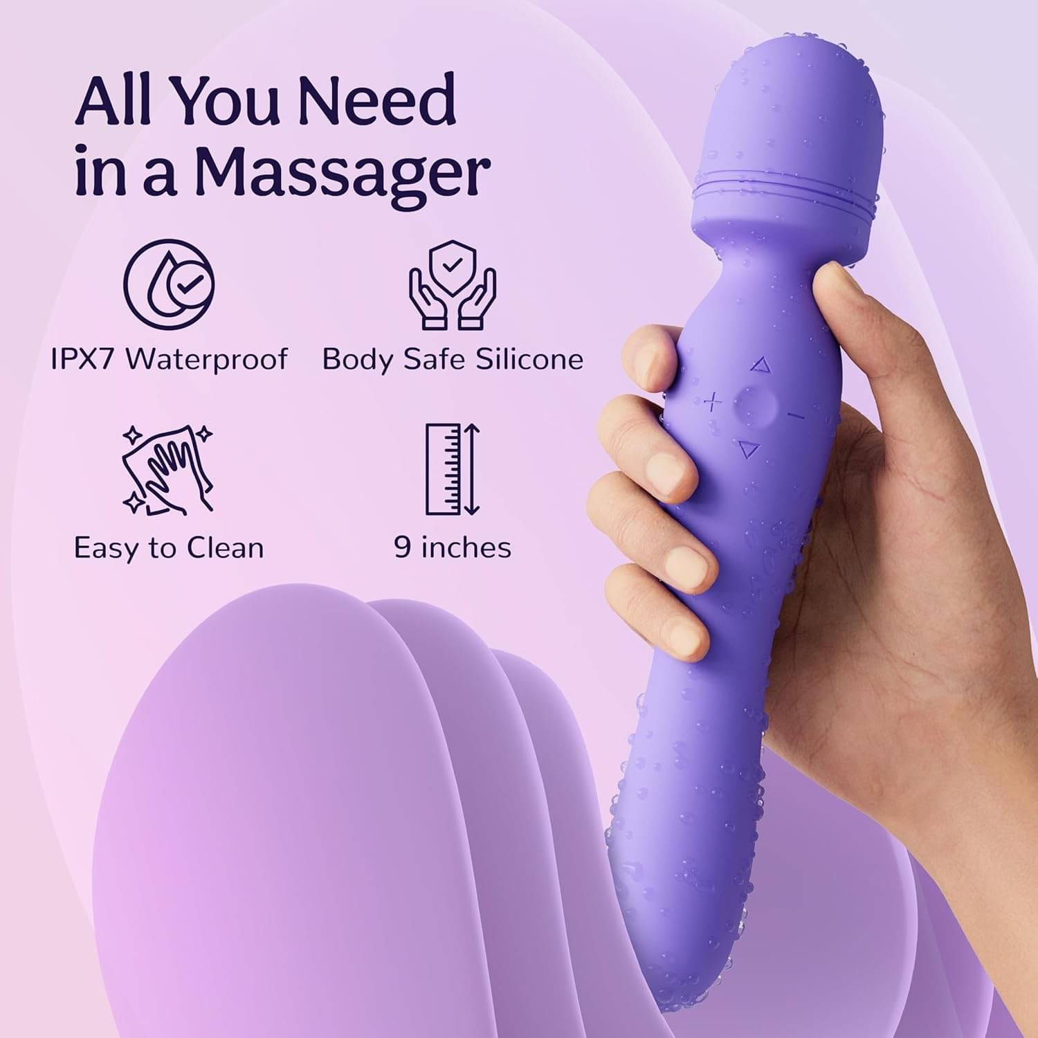     			BIDORA Body Massager for Women & Men, Rechargeable Wireless Massager Machine for Pain Relief, Handheld Massager with Medical Grade Silicone, 8 Speeds, 20 Modes, (Assorted Colors)