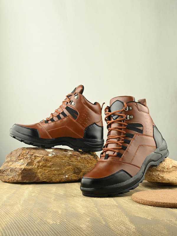 BIZZARO Tan Men's Hiking & Trekking Boots BIZZARO Tan Men's Hiking & Trekking Boots