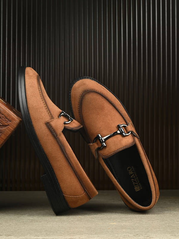     			BIZZARO Tan Men's Korean Shoes