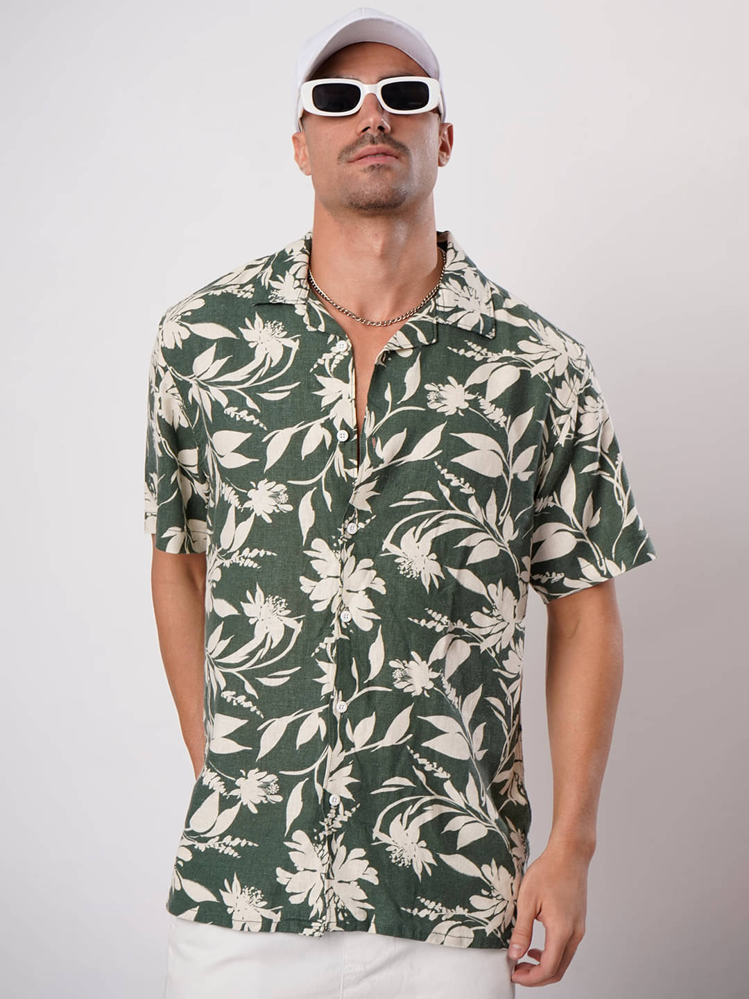Bene Kleed Cotton Blend Relaxed Fit Printed Half Sleeves Men's Casual Shirt - Green ( Pack of 1 ) Bene Kleed Cotton Blend Relaxed Fit Printed Half Sleeves Men's Casual Shirt - Green ( Pack of 1 )