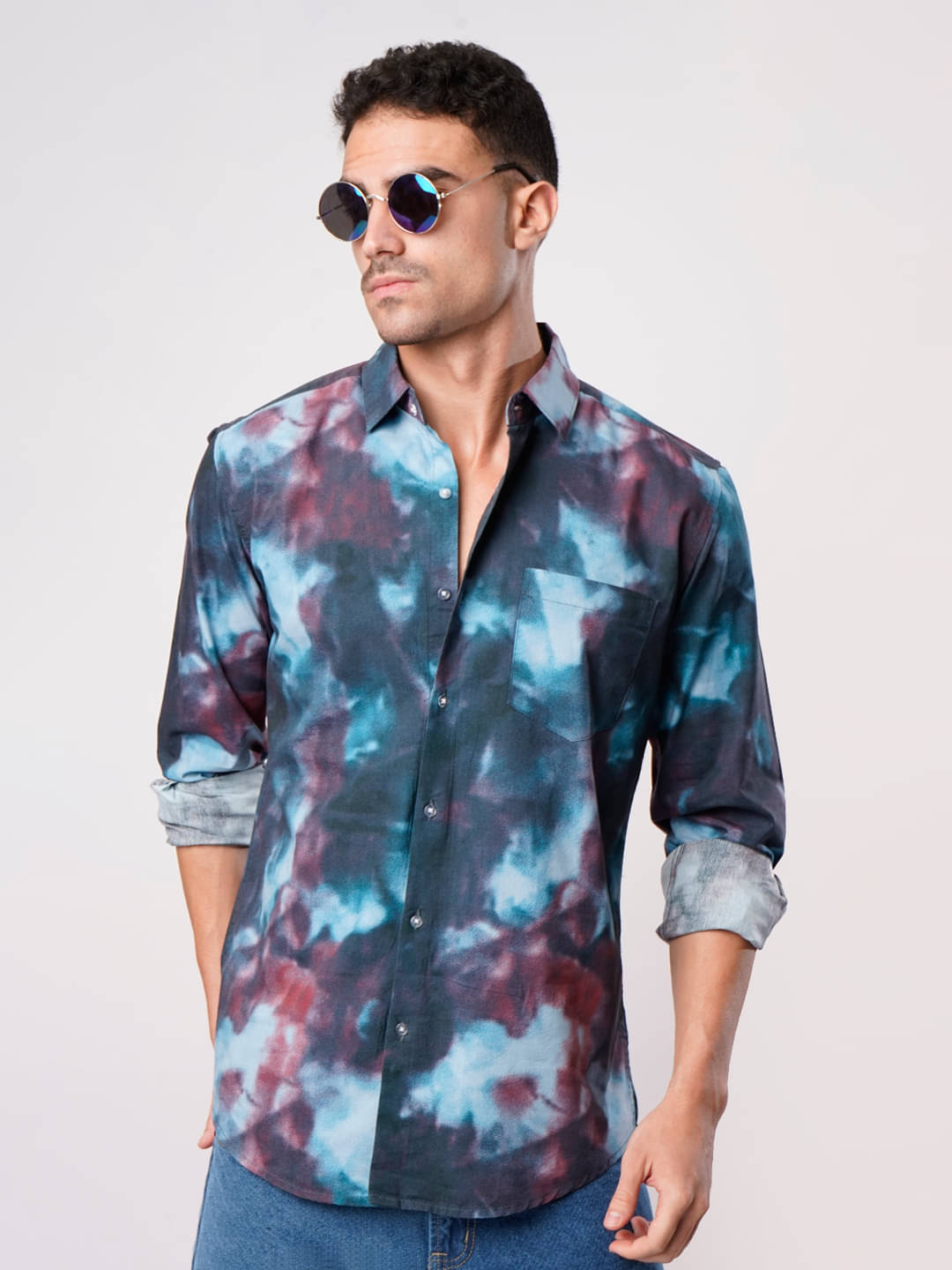 Bene Kleed Cotton Blend Slim Fit Dyed Full Sleeves Men's Casual Shirt - Multi ( Pack of 1 )     			Bene Kleed Cotton Blend Slim Fit Dyed Full Sleeves Men's Casual Shirt - Multi ( Pack of 1 )