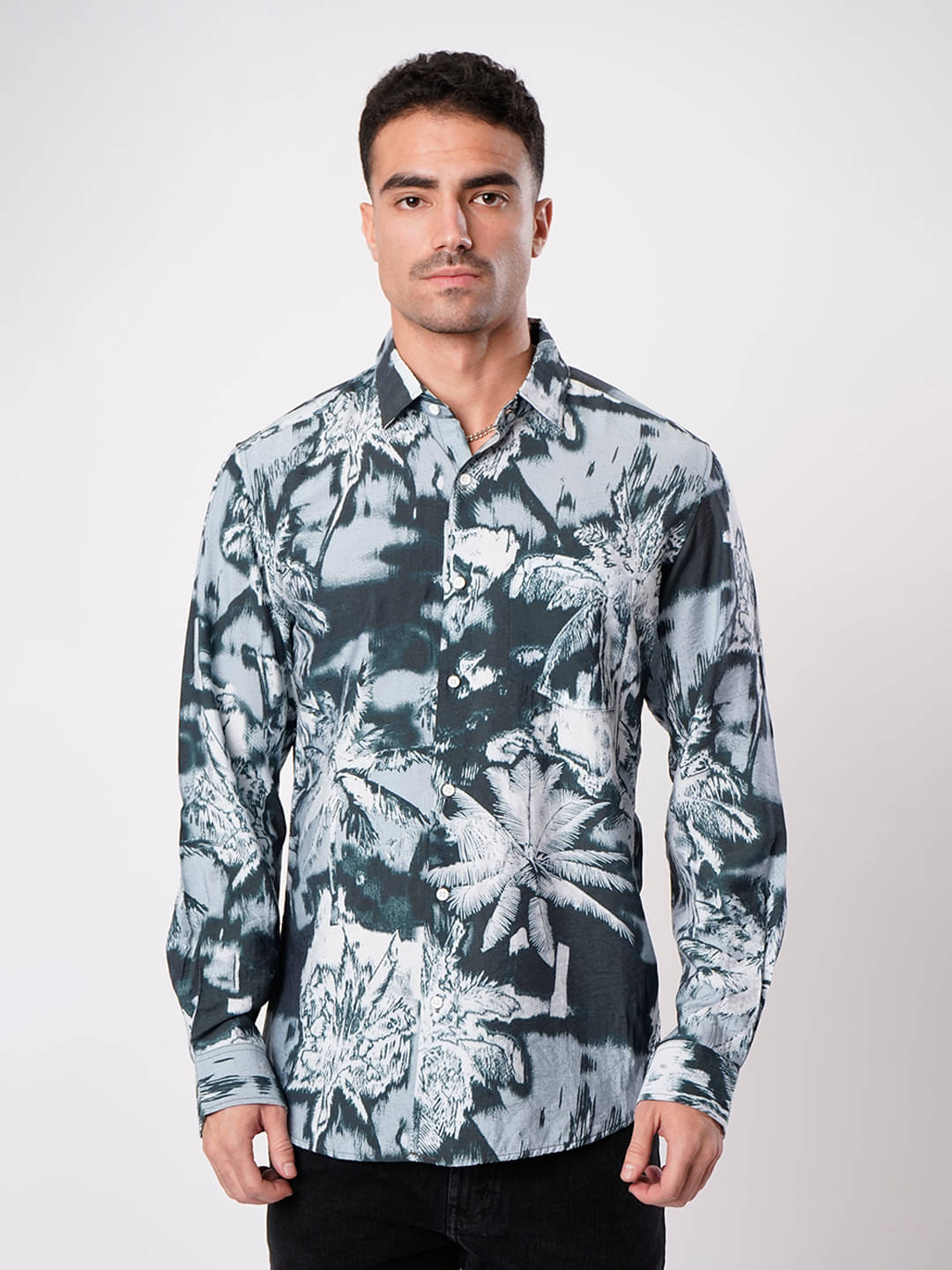 Bene Kleed Polyester Slim Fit Printed Full Sleeves Men's Casual Shirt - Multi ( Pack of 1 ) Bene Kleed Polyester Slim Fit Printed Full Sleeves Men's Casual Shirt - Multi ( Pack of 1 )