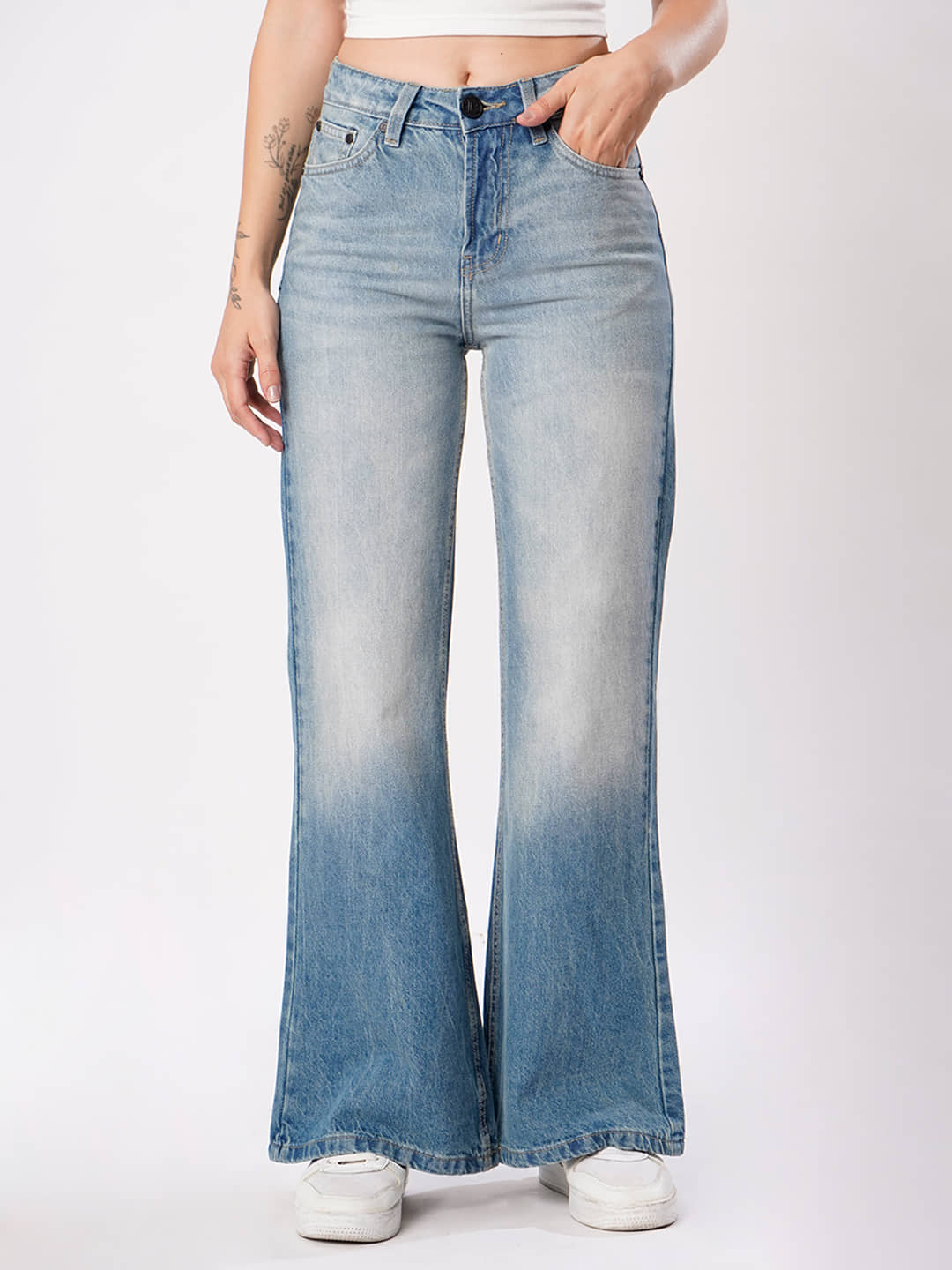 Bene Kleed Women Bootcut Waist Jeans - Jeans | Buy online on ZillyBuy