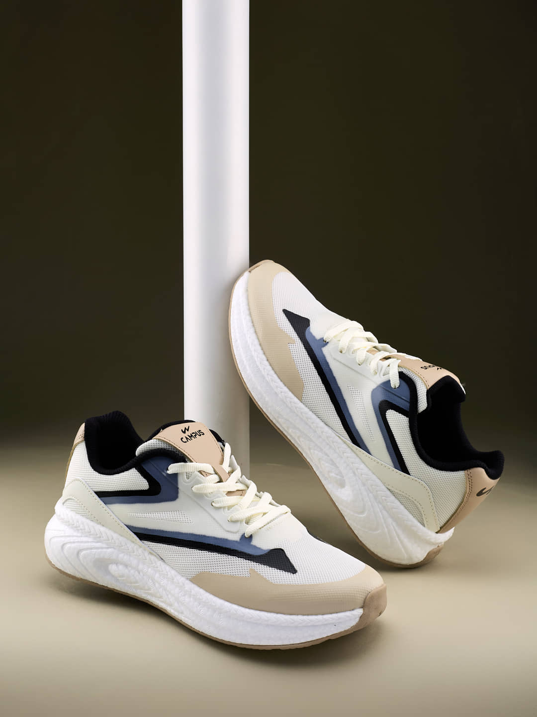 Campus JIVE Off White Men's Sports Running Shoes - Sports Shoes | Buy online on ZillyBuy